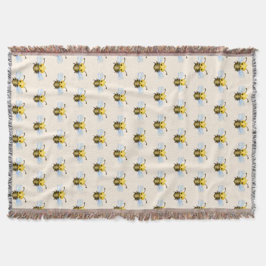 Couverture Blanche de la Reine Bee Throw (Devant)