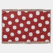Couverture Blanche de lancer de base-ball rouge (Devant)