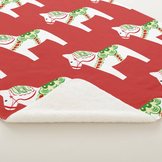 Couverture blanche de Sherpa de cheval de Dala (3/4)