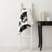 Couverture blanche de Sherpa de noir de chats de (En situation)