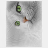 Couverture blanche d'ouatine de chat, grande (Devant)