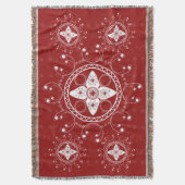 Couverture Blanche Et Rouge Foncé Célite Inspiré Lot Blanche (devant Vertical)