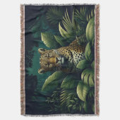 Couverture Blanche et tapisserie tissée de Cheetah Majestic (devant Vertical)