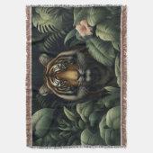 Couverture Blanche Tiger Tissé Majestic et Tapisserie (devant Vertical)