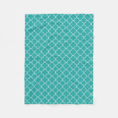 Couverture blanche turquoise de motif de (Devant)