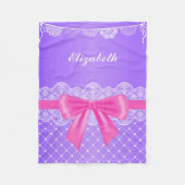 Couverture blanche vintage pourpre d'ouatine de (Devant)