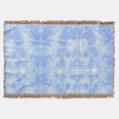 Couverture Blanches Sherpa Abstraites bleu clair et blanc (Devant)
