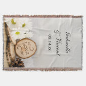 Couverture Blancs rustiques Bois Mariage Keepsaké (Devant)