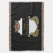 Couverture Blason Couronne Royale de Luxe Bouclier Doré Régal (devant Vertical)