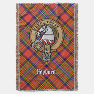 Couverture Blason de Clan Hepburn sur tartan