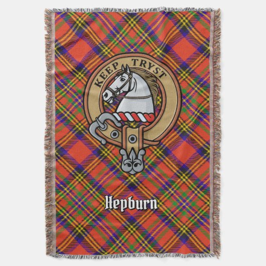 Couverture Blason de Clan Hepburn sur tartan (devant Vertical)