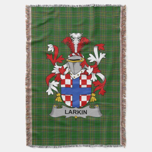 Couverture Blason de famille Larkin ou O_Larkin Irish Crest (devant Vertical)