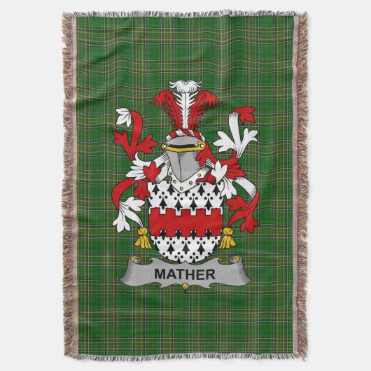 Couverture Blason de famille Mather ou Mathers d'Irlande Crêt (devant Vertical)