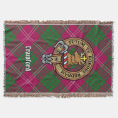 Couverture Blason du clan Crawford sur tartan (Devant)