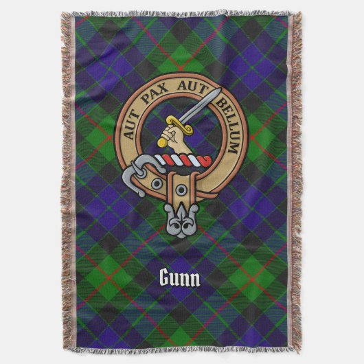 Couverture Blason du clan Gunn sur tartan (devant Vertical)