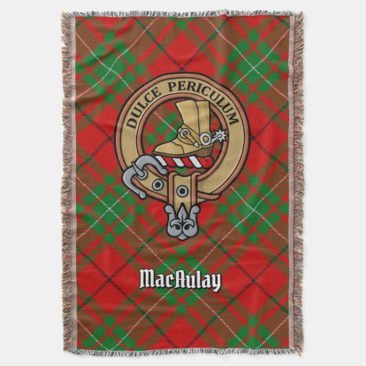 Couverture Blason du clan MacAulay sur tartan (devant Vertical)