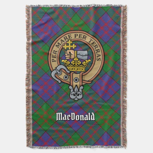 Couverture Blason du clan MacDonald sur tartan (devant Vertical)