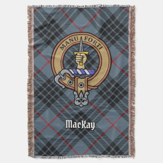 Couverture Blason du clan MacKay sur tartan bleu (devant Vertical)