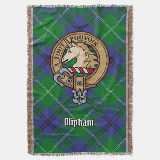 Couverture Blason du Clan Oliphant sur tartan (devant Vertical)