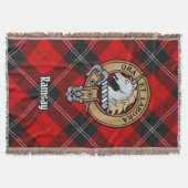 Couverture Blason du clan Ramsay sur tartan rouge (Devant)
