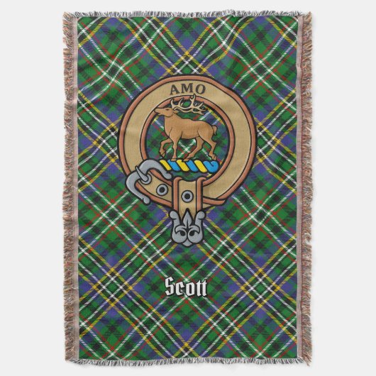 Couverture Blason du clan Scott sur tartan vert (devant Vertical)