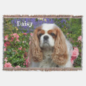 Couverture Blenheim Cavalier King Charles Spaniel en fleurs (Devant)