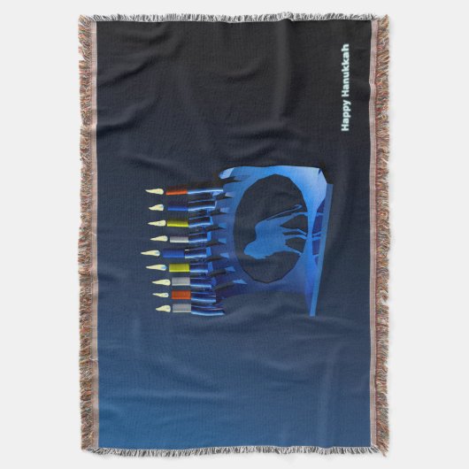 Couverture Bleu brillant Chanukkah Menorah (devant Vertical)