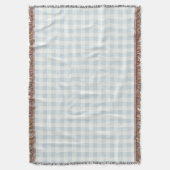 Couverture Bleu Clair Blanc Carreaux Rayures (devant Vertical)
