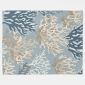 Couverture Bleu Corail Beige Côte Nautique (Devant (Horizontal))