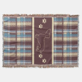 Couverture Bleu Dachshund/Lot Plaid (Devant)