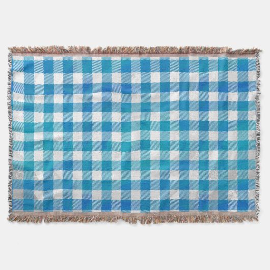 Couverture Bleu et blanc À damiers Buffalo Plaid (Devant)