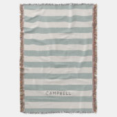 Couverture Bleu et ivoire Nom Monogramme | Agritourisme (devant Vertical)