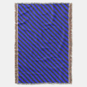 Couverture Bleu et noir Diagonal Stripes Motif texturé (devant Vertical)