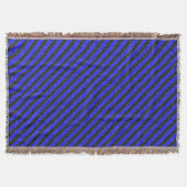 Couverture Bleu et noir Diagonal Stripes Motif texturé (Devant)