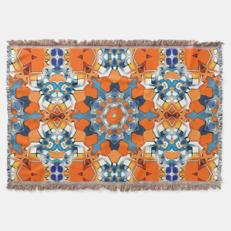 Couverture Bleu Et Orange Abstrait
