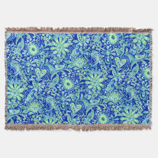 Couverture Bleu floral lancette (Devant)