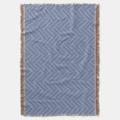 Couverture Bleu gris rayures motif double tissage (devant Vertical)