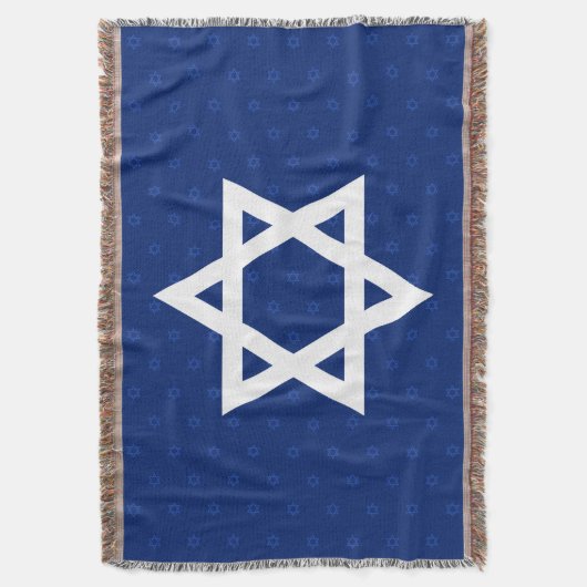 Couverture Bleu marine blanc d'étoile de David (devant Vertical)
