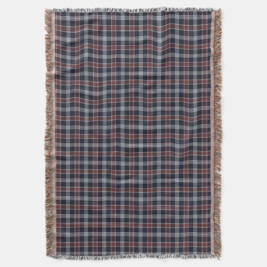 Couverture Bleu marine et Bourgogne Plaid Lance Blanket (devant Vertical)