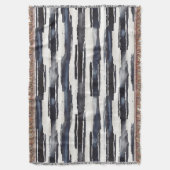Couverture Bleu Marine Rayures Blanches (devant Vertical)