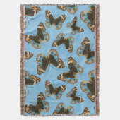 Couverture Bleu motif papillon Pansy (devant Vertical)