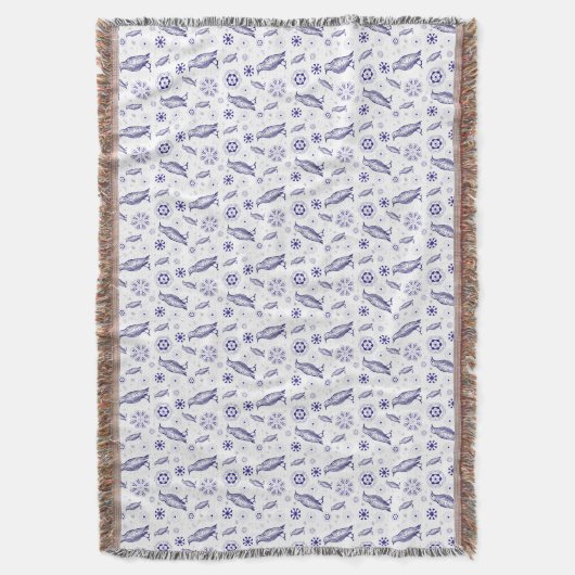 Couverture Bleu oiseau et fleurs sans couture motif (devant Vertical)