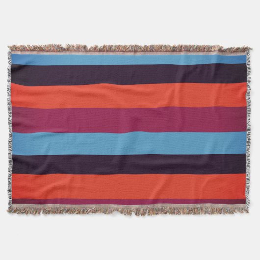 Couverture Bleu, Orange, Brown, Rayures rouges Lancer la couv (Devant)
