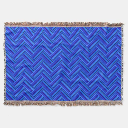 Couverture Bleu rayures double motif (Devant)