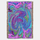Couverture Bleu, Rose et Violet Groovy Art Abstrait Rétro (devant Vertical)
