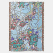 Couverture Bleu rose rouge noir abstrait design floral (devant Vertical)