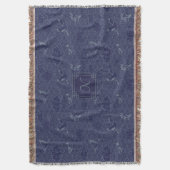 Couverture Bleu traditionnel japonais Vague Seigaiha Monogram (devant Vertical)