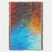 Couverture bleu turquoise, orange et rouge Abstrait (devant Vertical)