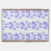 Couverture Bleu Verre Chien Empreinte de patte Motif Douche r (Devant)