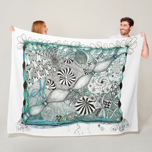 Couverture bleu zen (En situation)